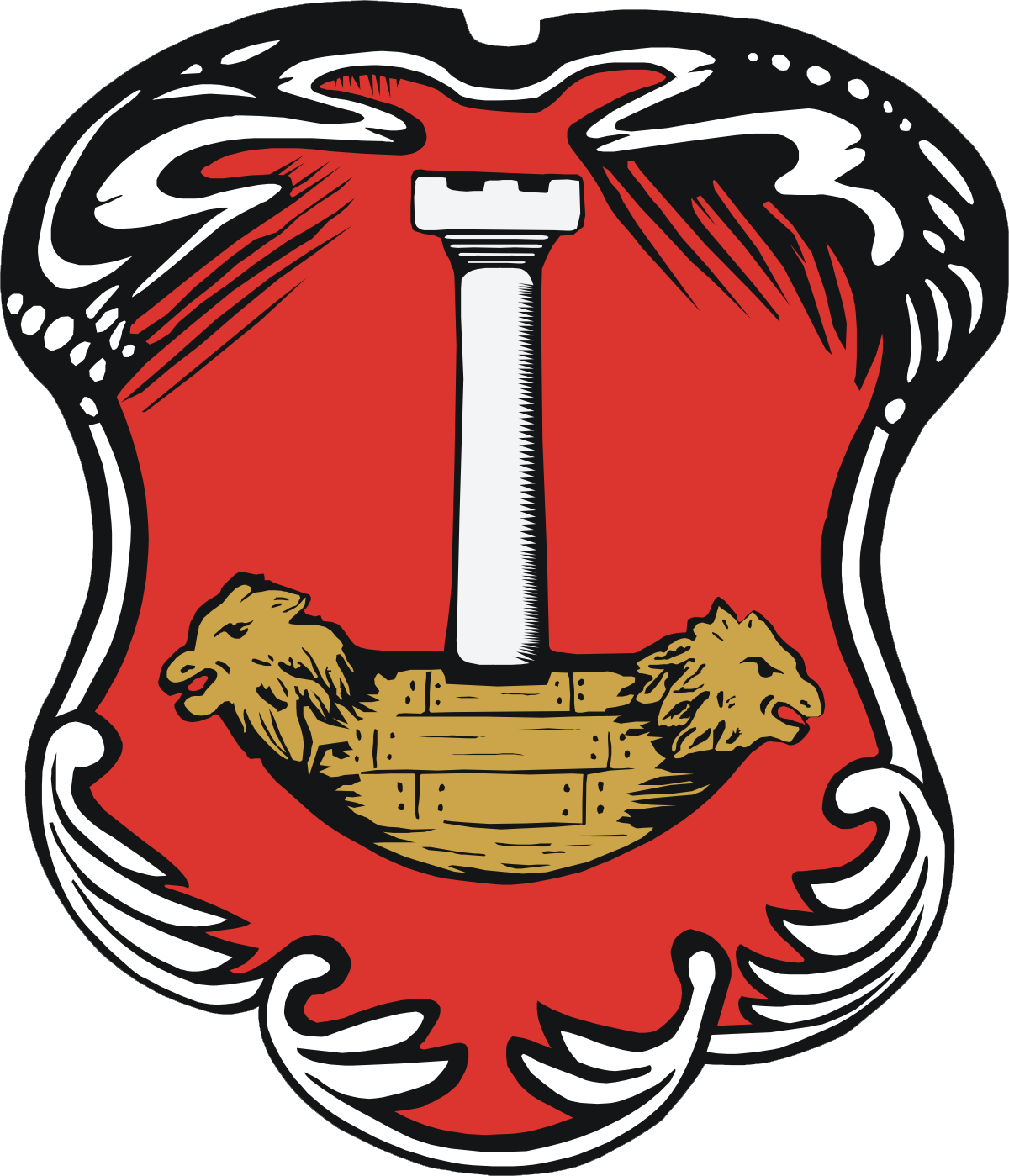 herb Staszowa, korab