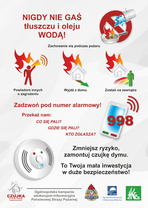 Rysunek informacyjny: W Polsce corocznie powstaje ponad 150 000 pożarów, co piąty z nich powstaje w domach.