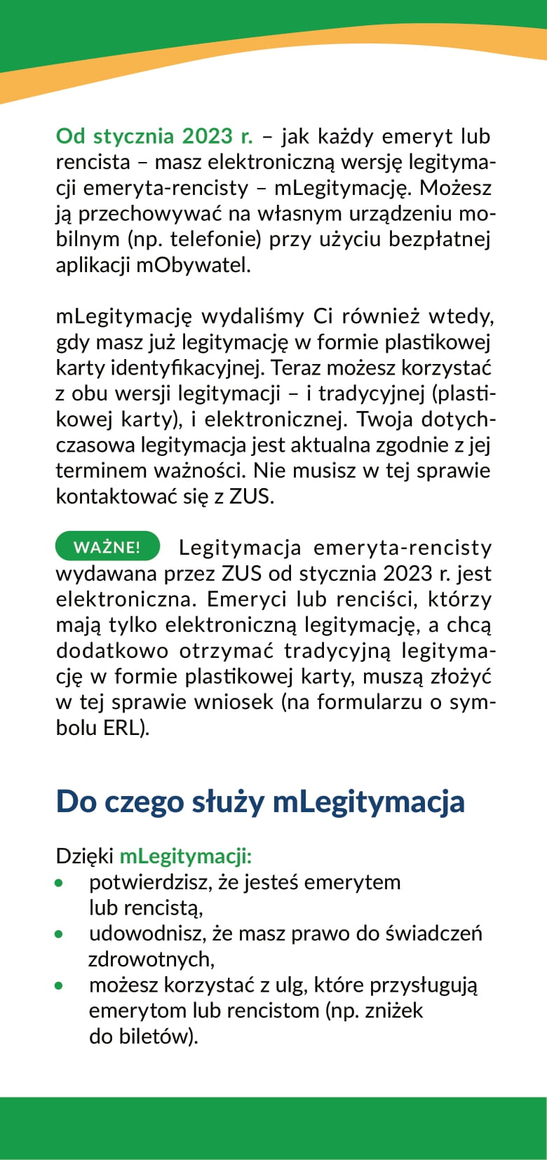 Kampania informacyjna ZUS - mLegitymacja dla emerytów i rencistów