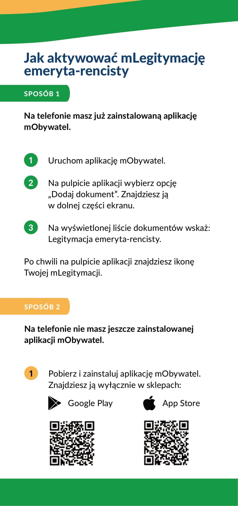 Kampania informacyjna ZUS - mLegitymacja dla emerytów i rencistów