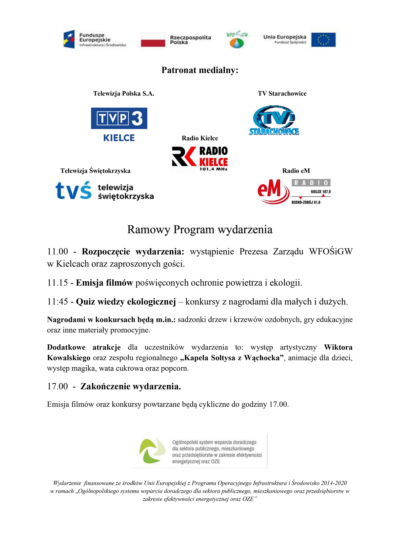 Wydarzenie plenerowe promujące właściwe postawy ekologiczne „EKO-KINO”